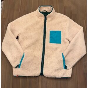 LEGO x Target Fleece Jacket Cream Teal Full Zip Kids Size M